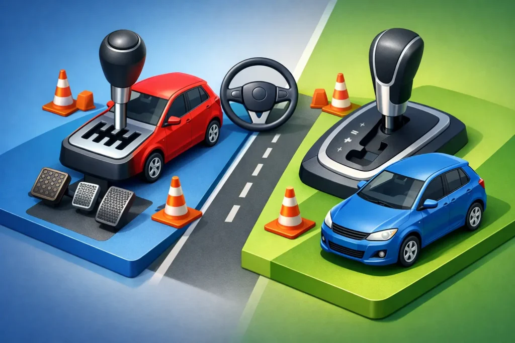 Manual Versus Automatic Driving Lessons Compared